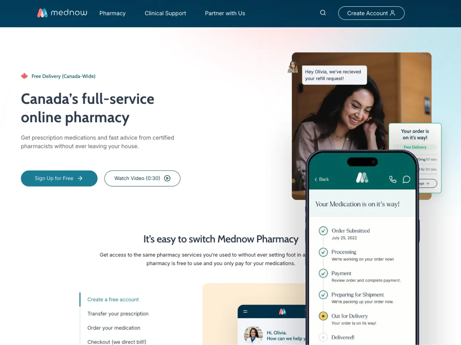 Mednow marketing site